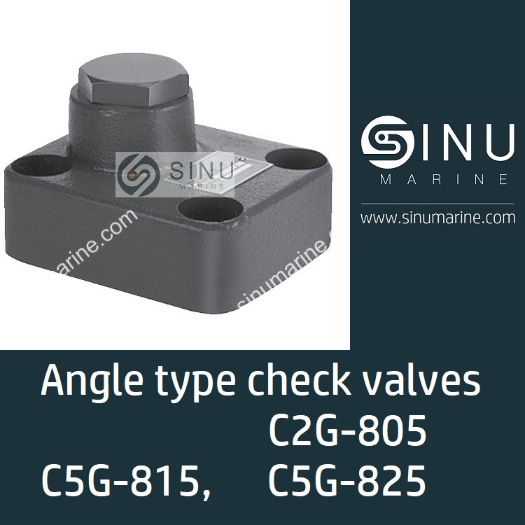 Angle type check valves C2G FOR SHIP