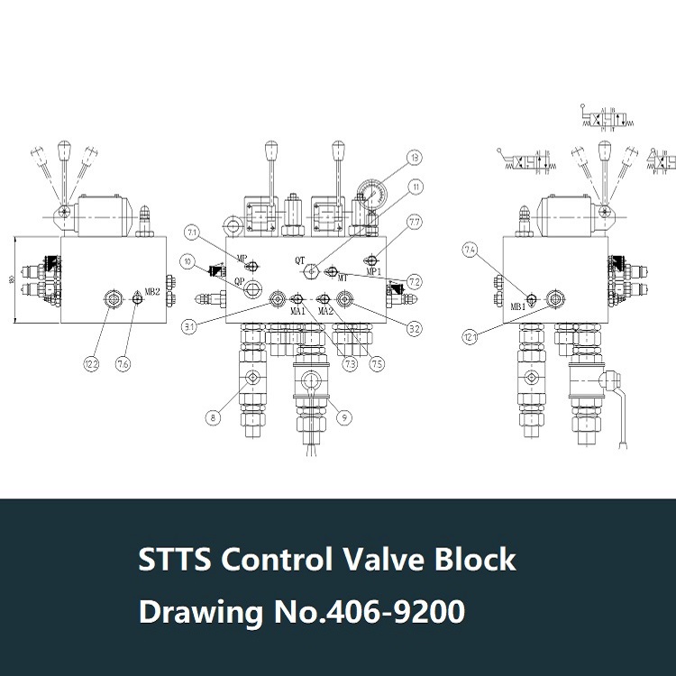 STTS Control Valve Block Drawing No.406-9200-hatch cover