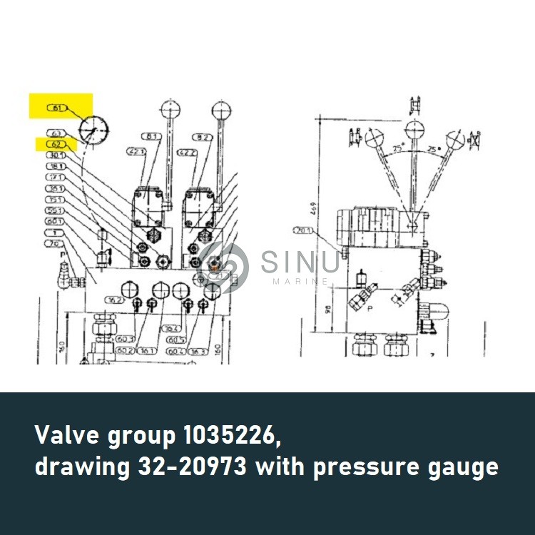 Hatch cover valve group 1035226,drawing 32-20973 with pressure gauge  -deck crane(1)