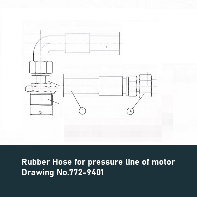 Drawing No.772-9401 RUBBER HOSE