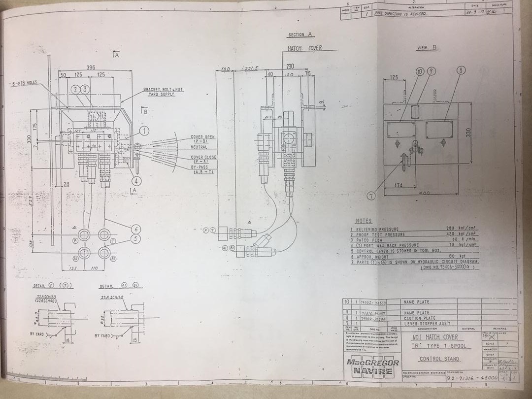 Valve stand Drawing 92-71316-48000