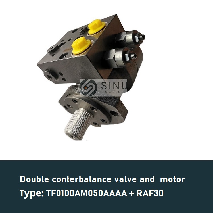 TF0100AM050AAAA＋RAF30 Double conterbalance valve and hydraulic motor for Lifeboat FH55--