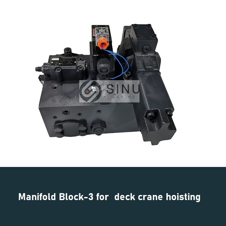Manifold Block-3 for hydraulic deck crane hoisting