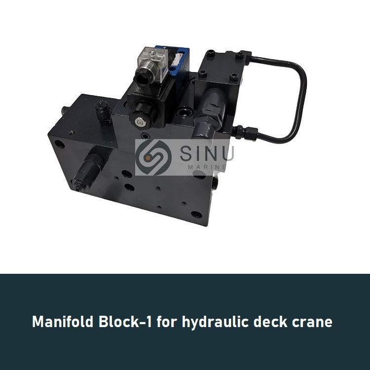 Manifold Block-1 for hydraulic deck crane Tsuji marine ship spares---
