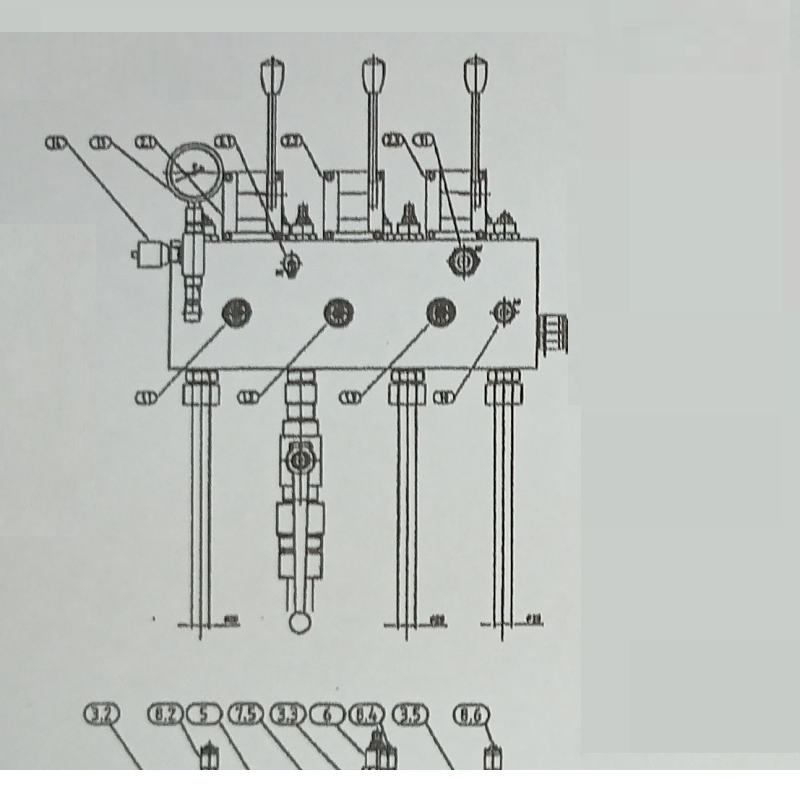 STTS Control valve block,DWG.No.176-9200
