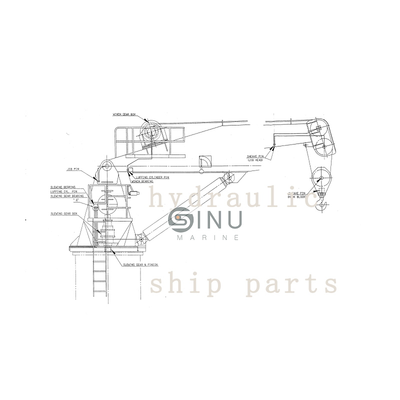 Hose Handling Crane-4101220 Luffing cylinder&Rubber hose&stop valve&Hydraulic motor&Hand pump