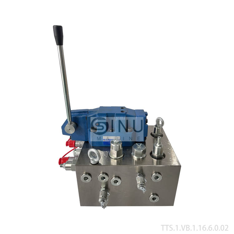 SN-TTS hatch cover control valve block DWG No.166-9200 - Marine hydraulic valve group