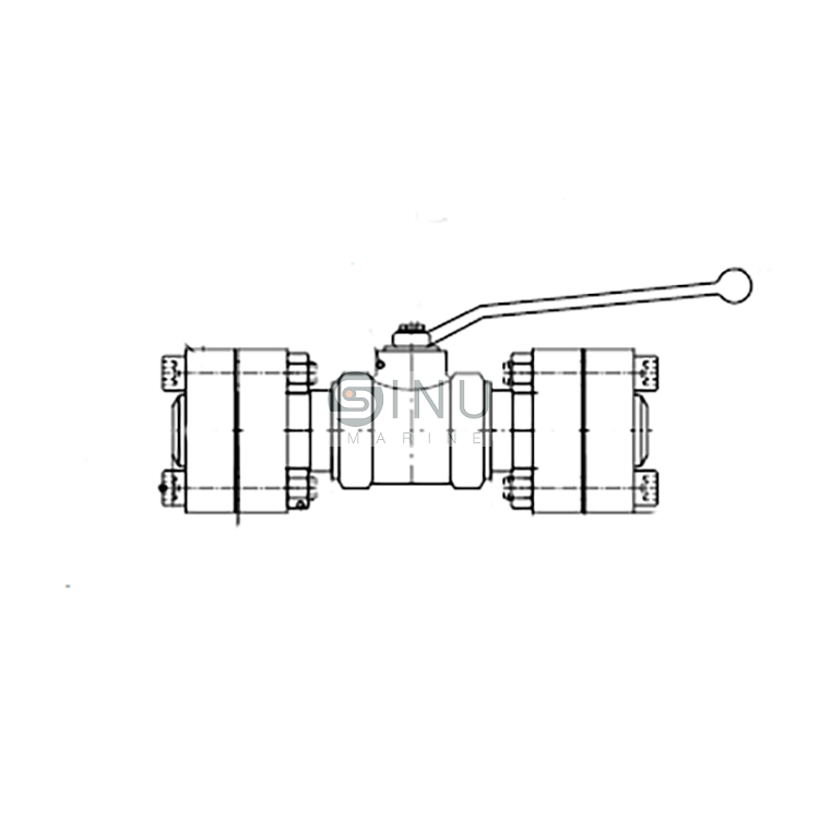SN-BALL VALVE WITH SAE-FLANCE KHB620 DWG NO.8400876-C-00001 U