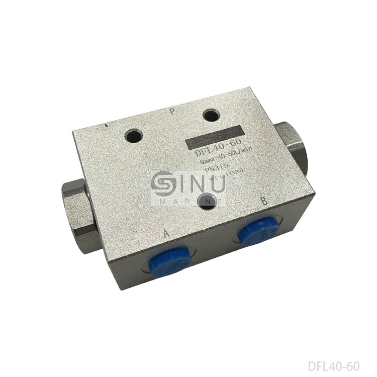 SN-DFL40-60 Hydraulic 2 Ways Steel Flow divider valve
