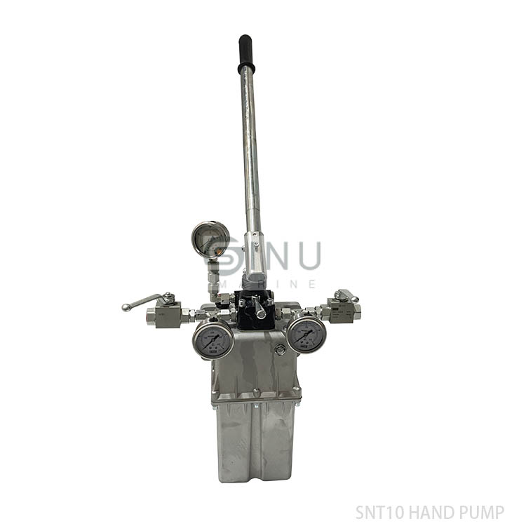SN-SNT10 HYDRAULIC HAND PUMP WITH OIL TANK (ALUMINUM) FOR ﻿LIFERAFT DAVIT HANDLING CRANE-OIL CYLINDER (2)