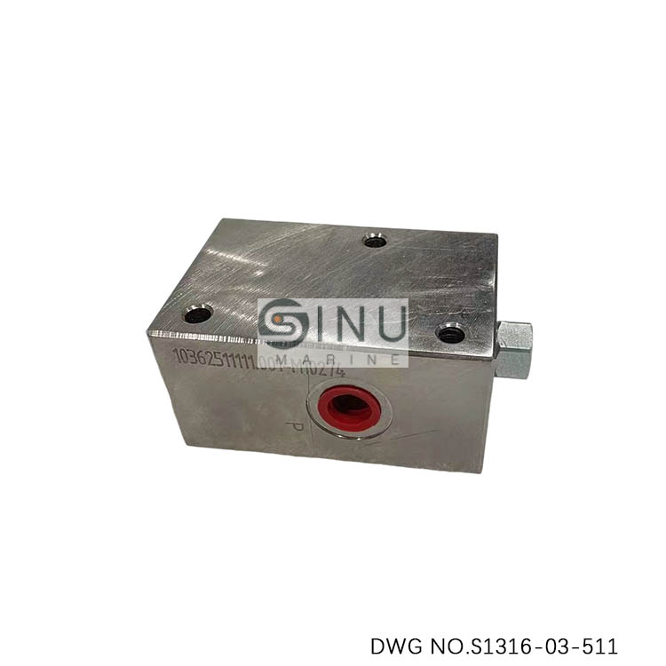 SN-DWG NO.S1316-03-511 FLOW DIVIDER VALVE BLOCK FOR HOSE CRANE_HYDRAULIC SPARES