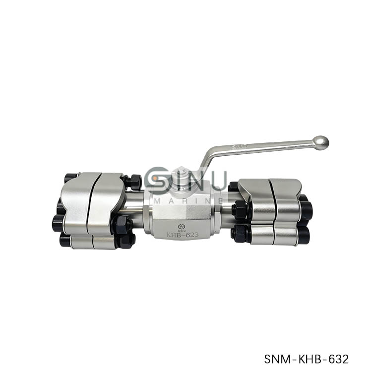 SNM-KHB-632 High Pressure Hydraulic Ball Valve With Sae-Flange