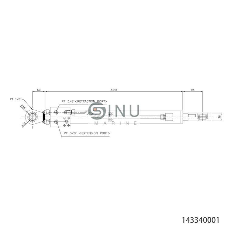 SN-Dwg No.SJ-RM-4010-18002800 Hydraulic Cylinder for Ship Crane